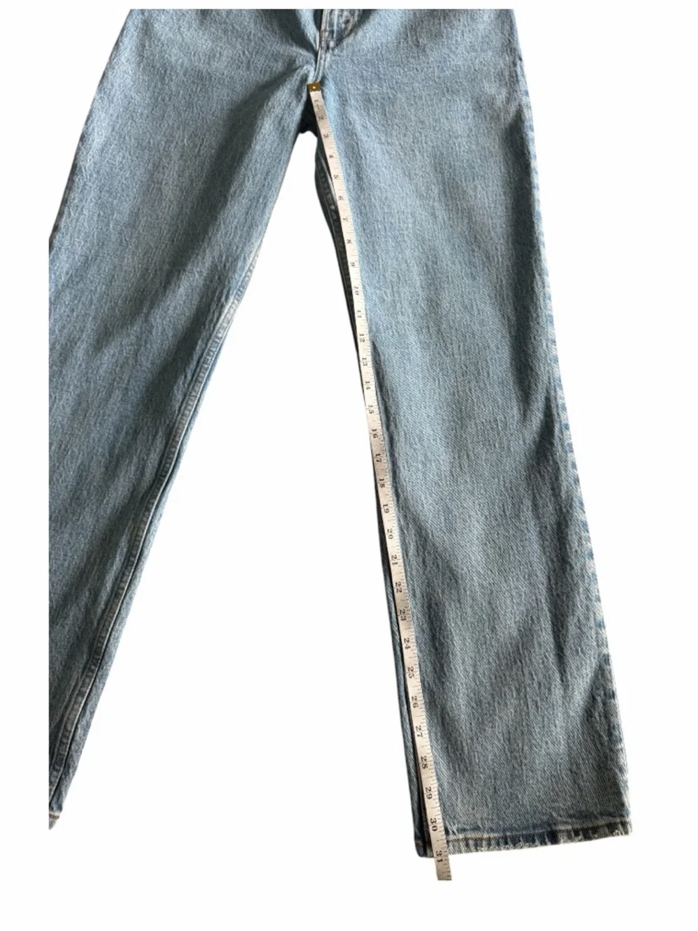 Abercrombie & Fitch 90s Straight High Rise Jeans Light Wash Size 29 - Picture 7 of 12